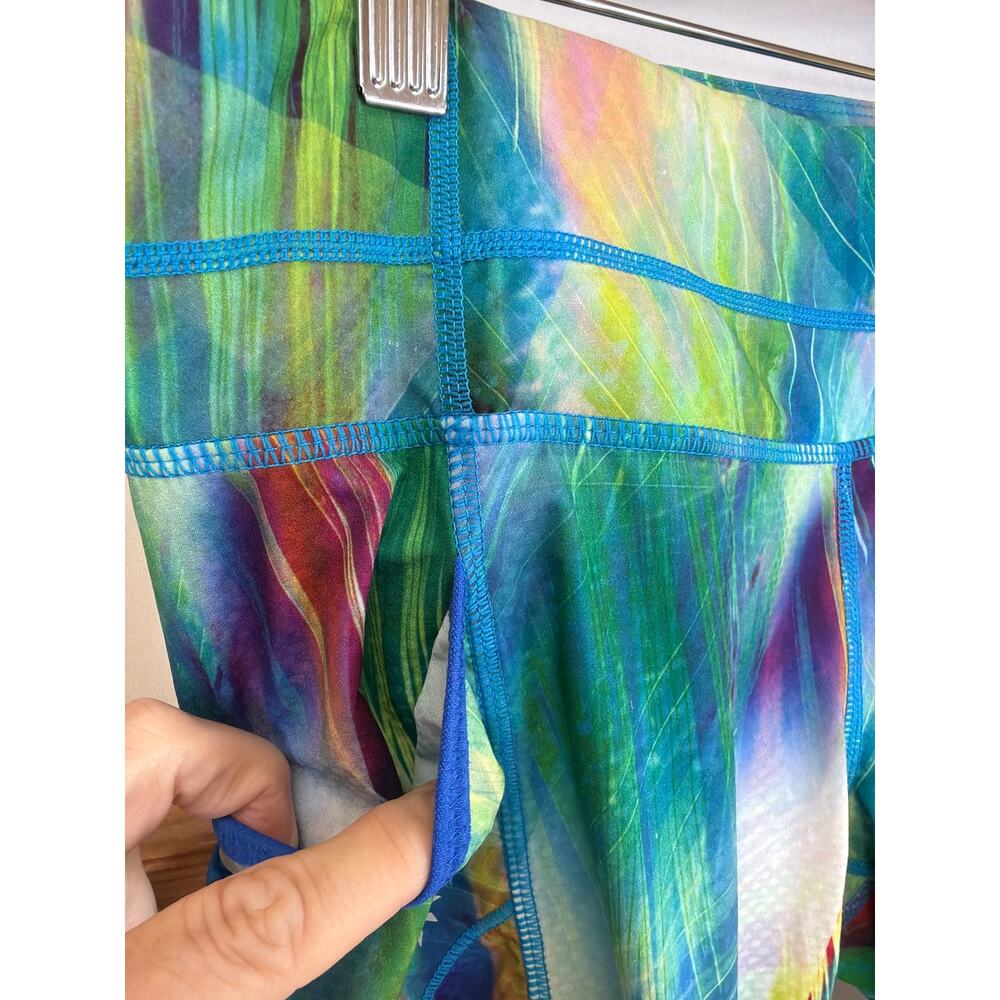 Athleta Multicolored Patterned Cropped Athletic Pants S - Picture 2 of 8